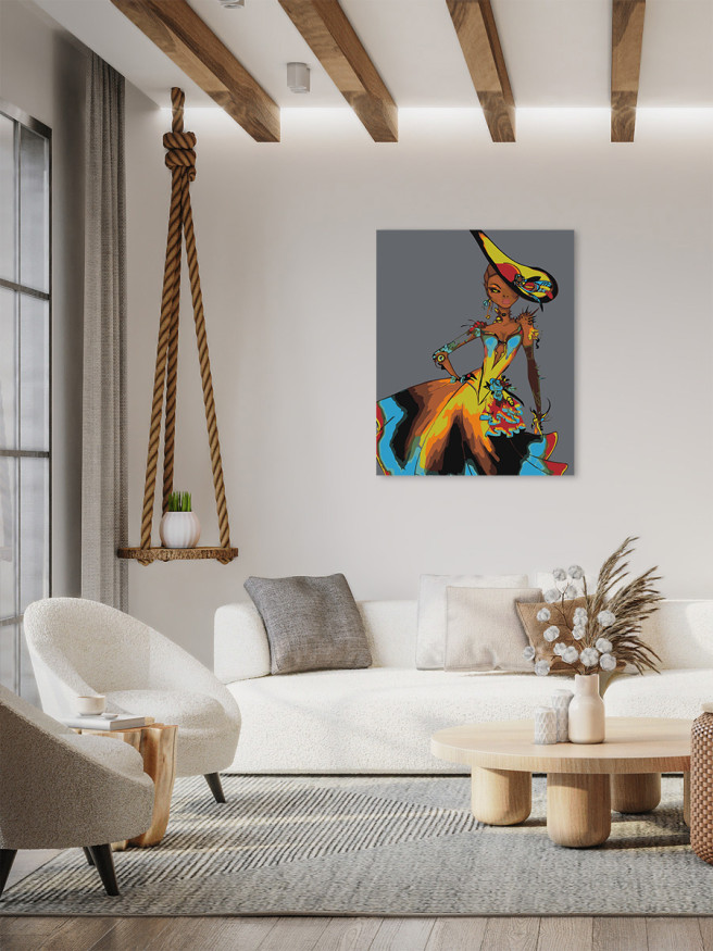 Картина по номерам &amp;quot;Девушка в шляпе&amp;quot;