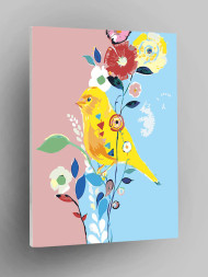 Raqamlar bo&#039;yicha rasm &quot;Filialdagi qush&quot;