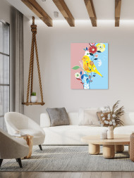 Raqamlar bo&#039;yicha rasm &quot;Filialdagi qush&quot;