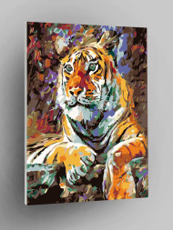 Raqamlar bo'yicha rasm "Chiroyli yo'lbars"