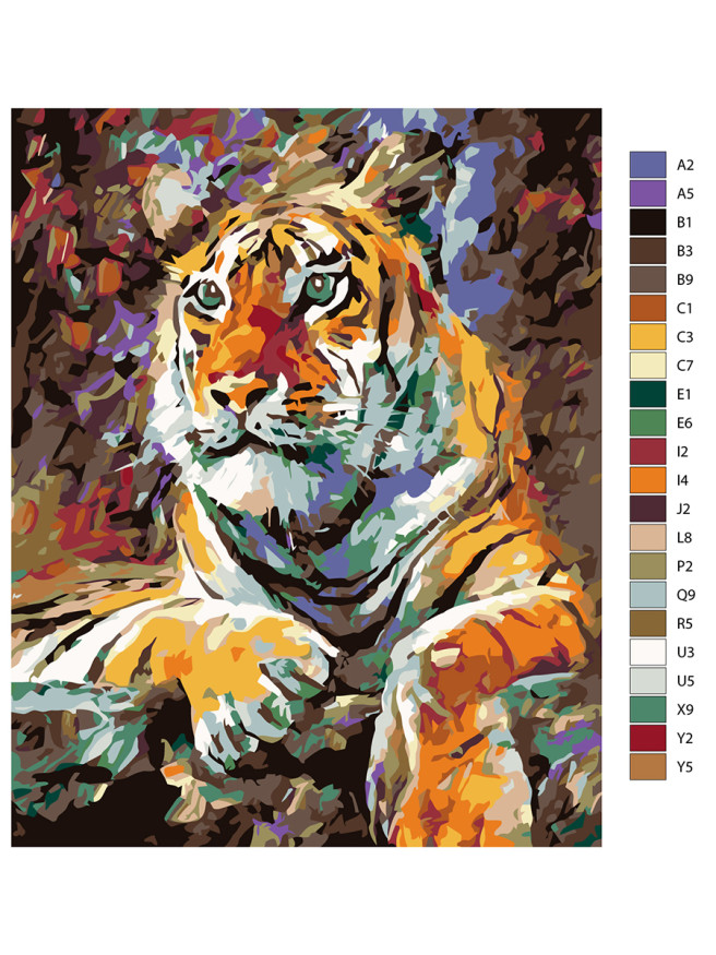 Raqamlar bo&amp;#039;yicha rasm &amp;quot;Chiroyli yo&amp;#039;lbars&amp;quot;