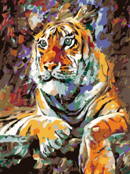 Raqamlar bo'yicha rasm "Chiroyli yo'lbars"