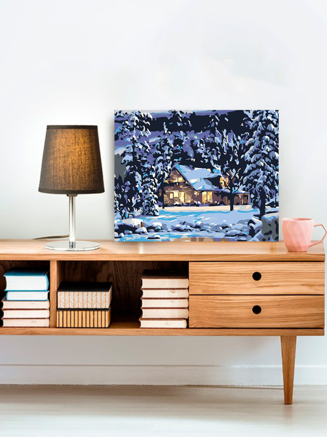 Raqamlar bo&amp;#039;yicha rasm &amp;quot;Qorda uy&amp;quot;