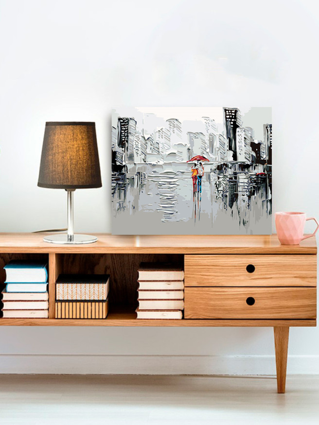 Raqamlar bo&amp;#039;yicha rasm &amp;quot;Soyabon ostidagi er-xotin&amp;quot;