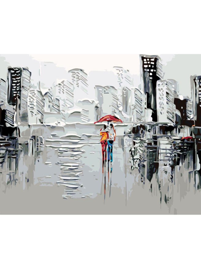 Raqamlar bo&amp;#039;yicha rasm &amp;quot;Soyabon ostidagi er-xotin&amp;quot;