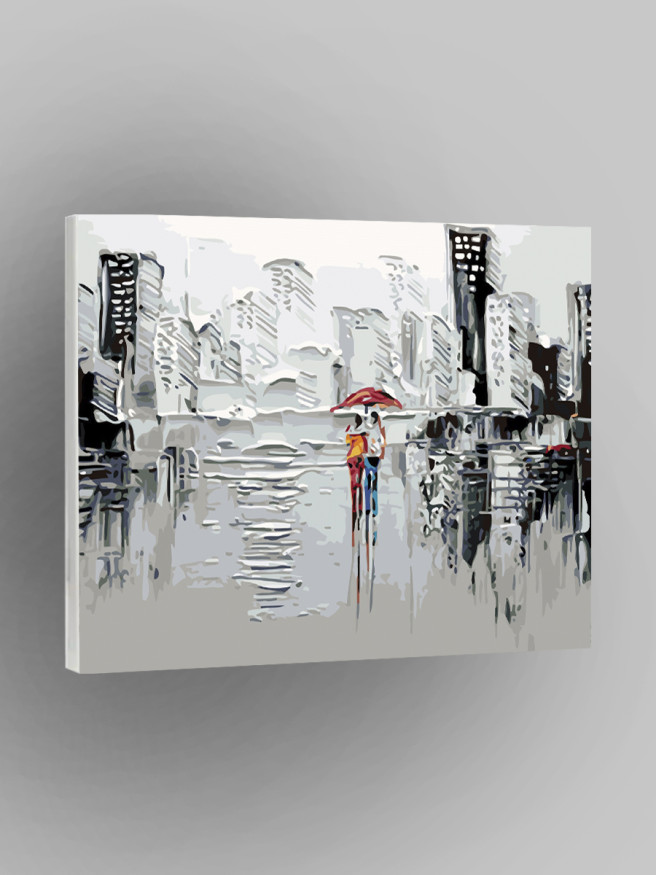 Raqamlar bo&amp;#039;yicha rasm &amp;quot;Soyabon ostidagi er-xotin&amp;quot;