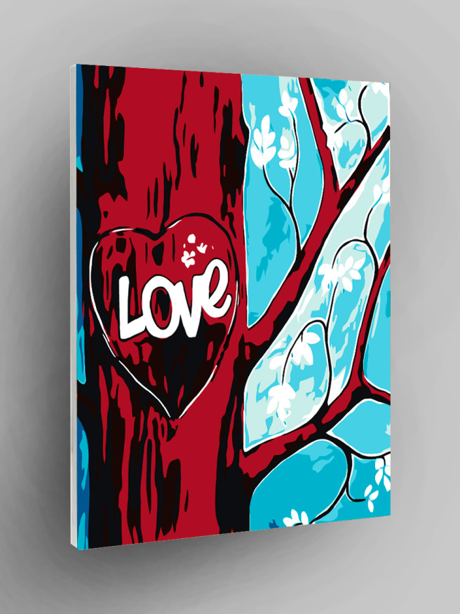Картина по номерам &amp;quot;Любовь на дереве&amp;quot;