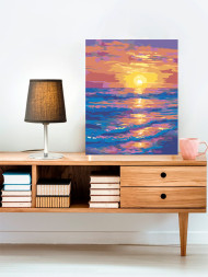 Raqamlar bo&#039;yicha rasm &quot;Dengizda quyosh botishi&quot;