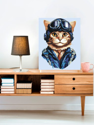 Картина по номерам &amp;quot;Кот-лётчик&amp;quot;