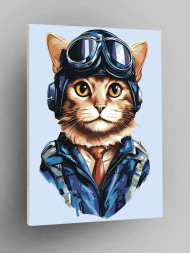 Картина по номерам &amp;quot;Кот-лётчик&amp;quot;