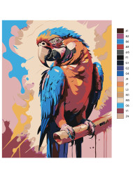 Raqamlar bo&#039;yicha rasm &quot;Chiroyli to&#039;tiqush&quot;