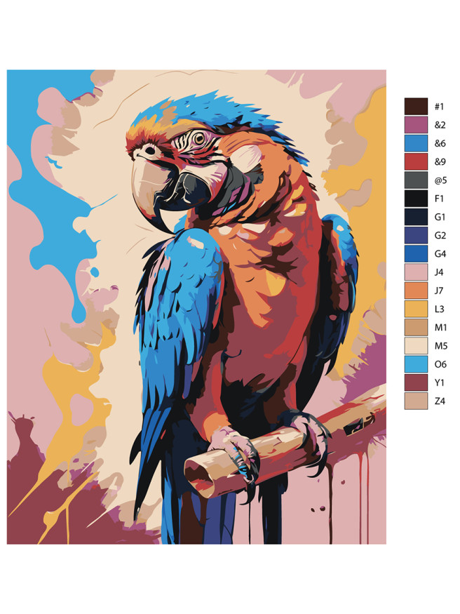 Raqamlar bo&amp;#039;yicha rasm &amp;quot;Chiroyli to&amp;#039;tiqush&amp;quot;