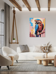 Raqamlar bo&#039;yicha rasm &quot;Chiroyli to&#039;tiqush&quot;