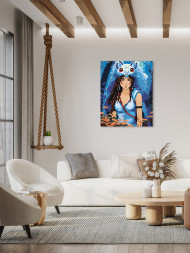 Картина по номерам &amp;quot;Дикая девушка&amp;quot;