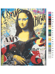 Raqamlar bo'yicha rasm "Leonardo da Vinchi - Mona Liza (pop-art)"