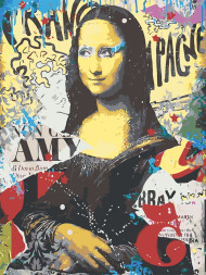 Raqamlar bo'yicha rasm "Leonardo da Vinchi - Mona Liza (pop-art)"