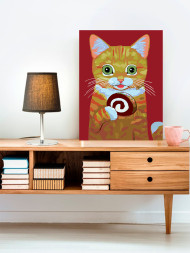 Картина по номерам &amp;quot;Котёнок с рулетом&amp;quot;