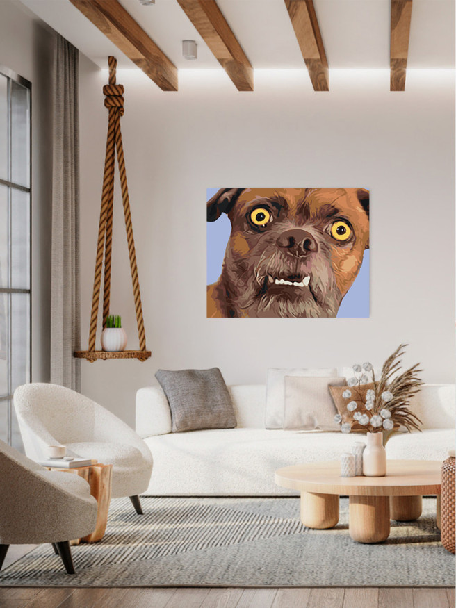 Картина по номерам &amp;quot;Смешная собака&amp;quot;