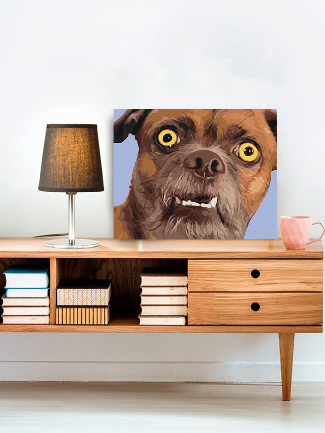 Картина по номерам &amp;quot;Смешная собака&amp;quot;