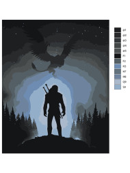 Raqamlar bo&#039;yicha rasm &quot;Ovchi bo&#039;sh&quot;