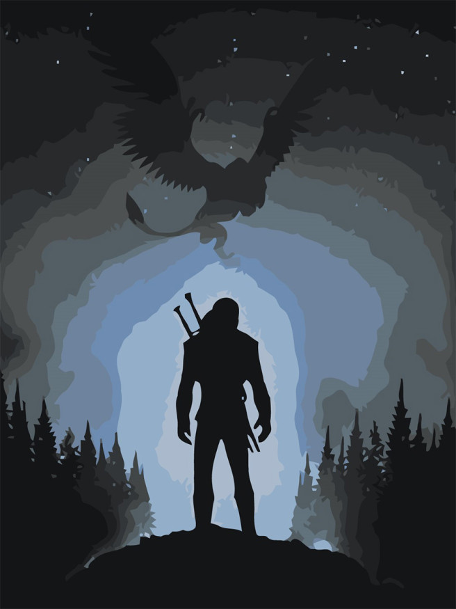 Raqamlar bo&amp;#039;yicha rasm &amp;quot;Ovchi bo&amp;#039;sh&amp;quot;