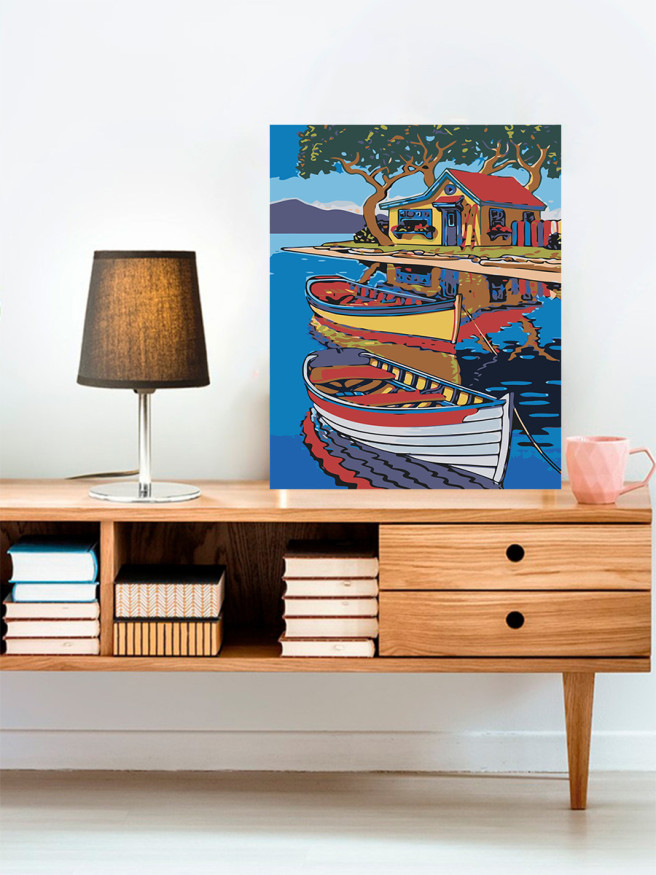 Raqamlar bo&amp;#039;yicha rasm &amp;quot;Ikki qayiq&amp;quot;