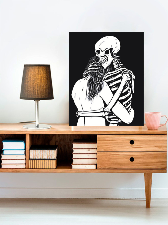 Raqamlar bo&amp;#039;yicha rasm &amp;quot;Qiz bilan skelet juftligi&amp;quot;