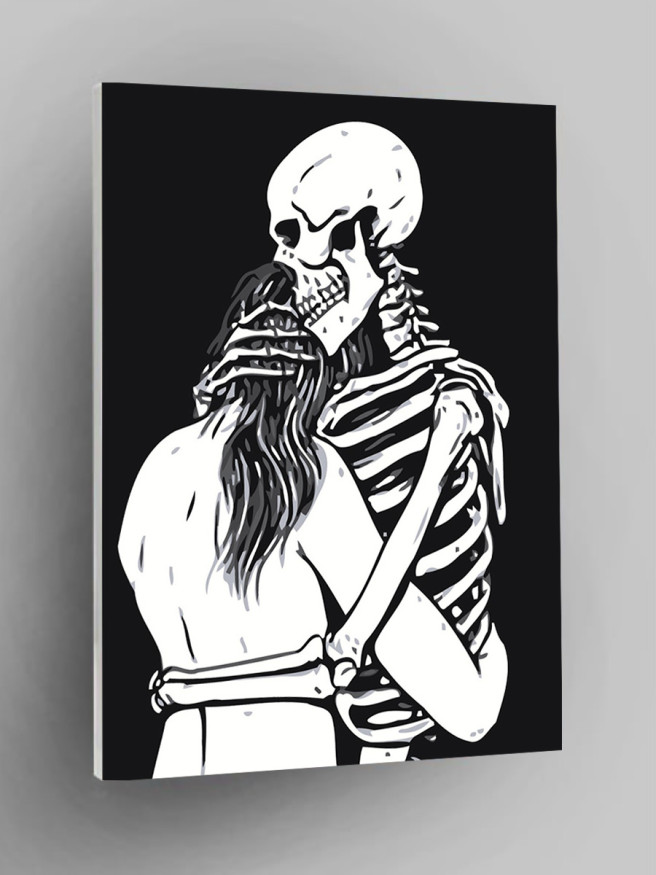 Raqamlar bo&amp;#039;yicha rasm &amp;quot;Qiz bilan skelet juftligi&amp;quot;