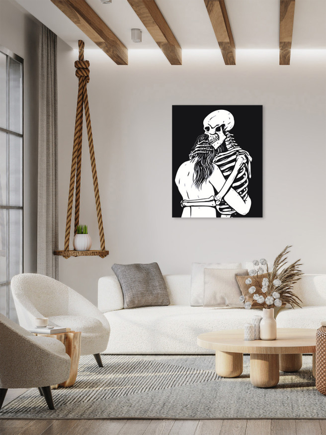 Raqamlar bo&amp;#039;yicha rasm &amp;quot;Qiz bilan skelet juftligi&amp;quot;