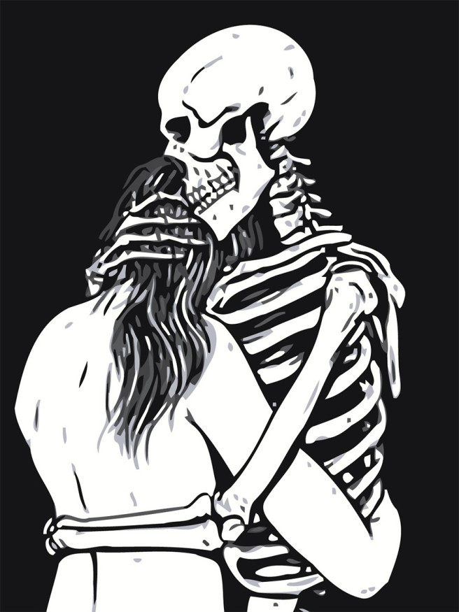 Raqamlar bo&amp;#039;yicha rasm &amp;quot;Qiz bilan skelet juftligi&amp;quot;