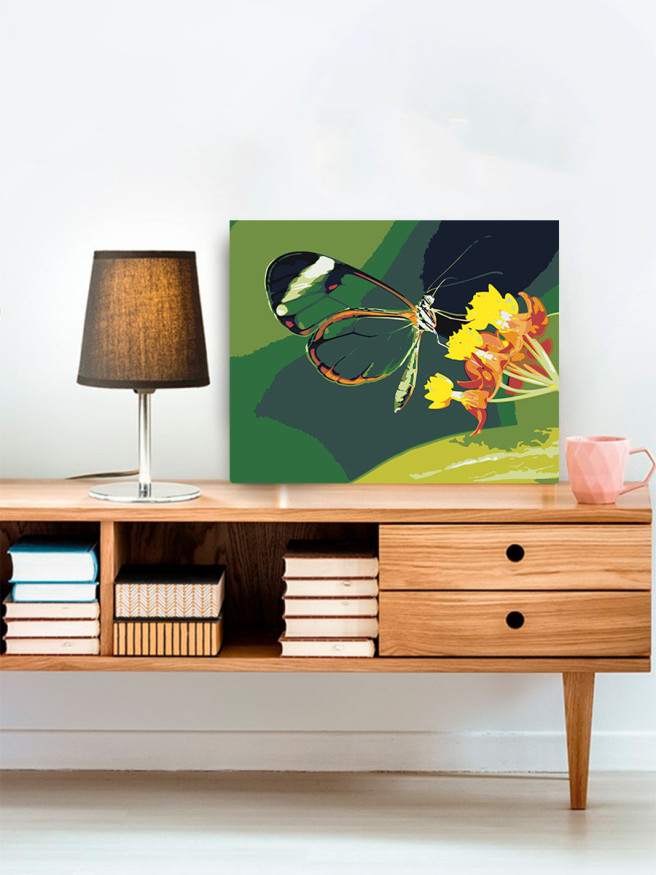 Raqamlar bo&amp;#039;yicha rasm &amp;quot;Gul ustidagi kapalak&amp;quot;