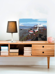 Картина по номерам &amp;quot;Самолёт над горами&amp;quot;