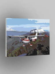 Картина по номерам &amp;quot;Самолёт над горами&amp;quot;