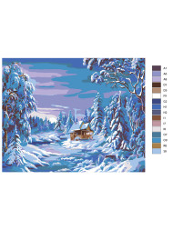 Raqamlar bo'yicha rasm "Qish qizg‘in pallada"