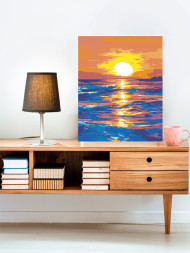 Raqamlar bo&#039;yicha rasm &quot;Dengiz quyosh botishi&quot;