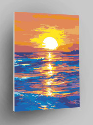 Raqamlar bo&#039;yicha rasm &quot;Dengiz quyosh botishi&quot;