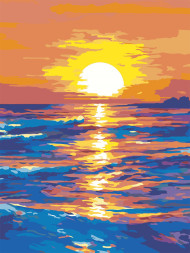 Raqamlar bo&#039;yicha rasm &quot;Dengiz quyosh botishi&quot;