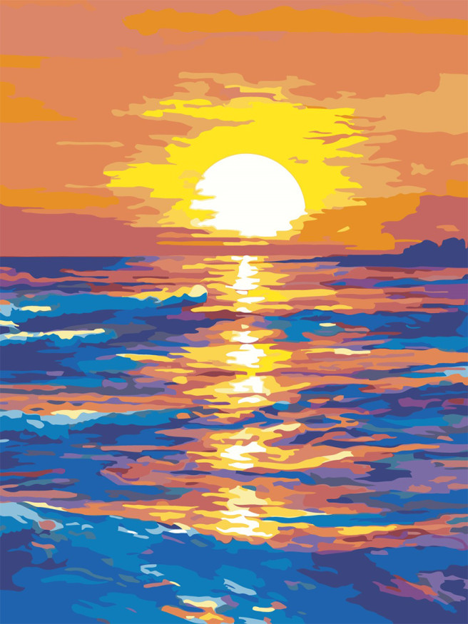 Картина по номерам &amp;quot;Морской закат&amp;quot;