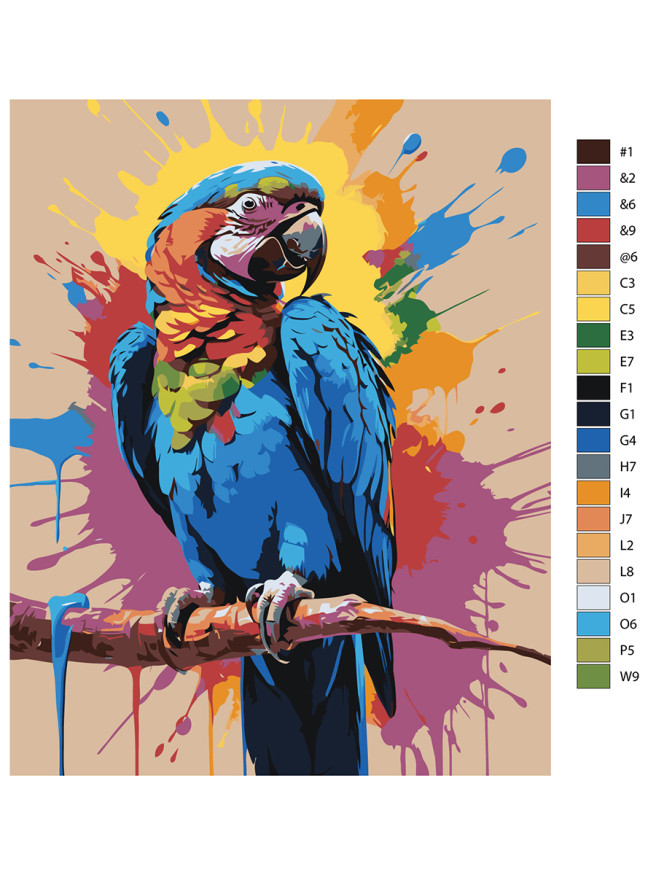 Raqamlar bo&amp;#039;yicha rasm &amp;quot;Filialdagi to&amp;#039;tiqush&amp;quot;