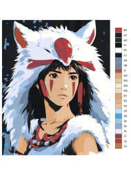 Картина по номерам &amp;quot;Девушка в шапке&amp;quot;