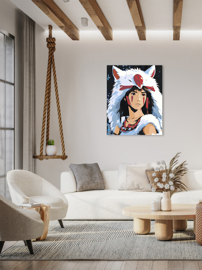 Картина по номерам &amp;quot;Девушка в шапке&amp;quot;