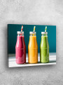 Постер на холсте &amp;quot;Три цветных смузи в бутылках&amp;quot;