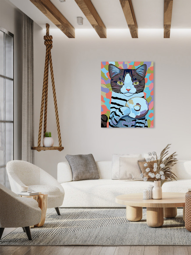 Raqamlar bo&amp;#039;yicha rasm &amp;quot;Pishirilgan bilan mushuk&amp;quot;