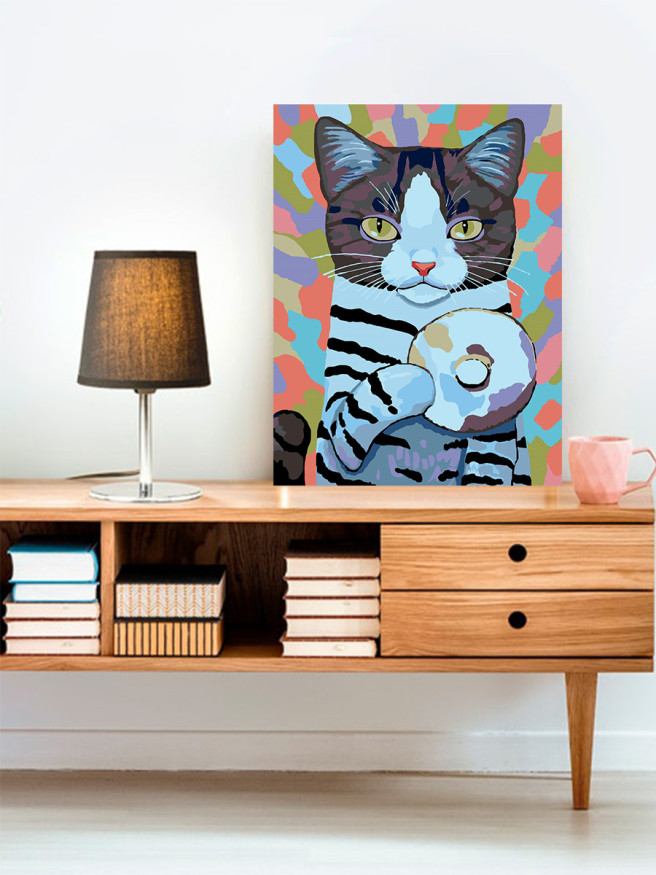 Raqamlar bo&amp;#039;yicha rasm &amp;quot;Pishirilgan bilan mushuk&amp;quot;