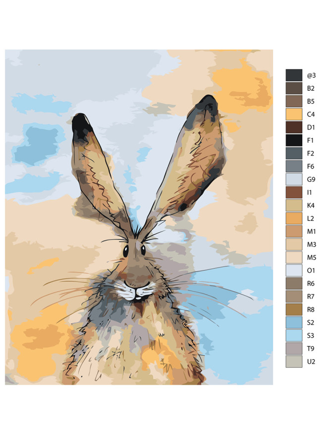 Raqamlar bo&amp;#039;yicha rasm &amp;quot;Qiziqarli quyon&amp;quot;