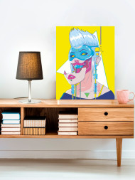 Флуоресцентная картина по номерам &amp;quot;Киберпанк девушка&amp;quot;