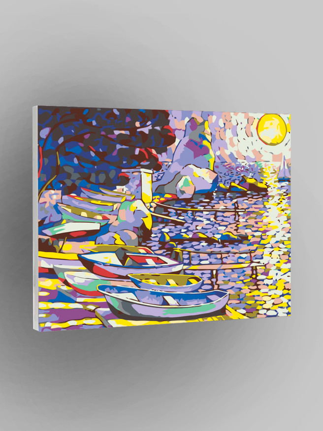 Картина по номерам &amp;quot;Лодки на причале&amp;quot;