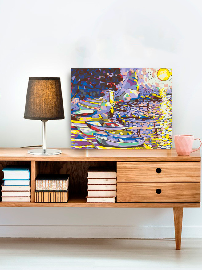 Картина по номерам &amp;quot;Лодки на причале&amp;quot;