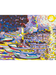 Картина по номерам &amp;quot;Лодки на причале&amp;quot;