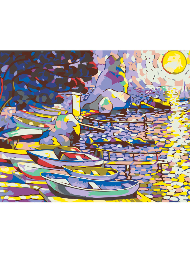 Картина по номерам &amp;quot;Лодки на причале&amp;quot;